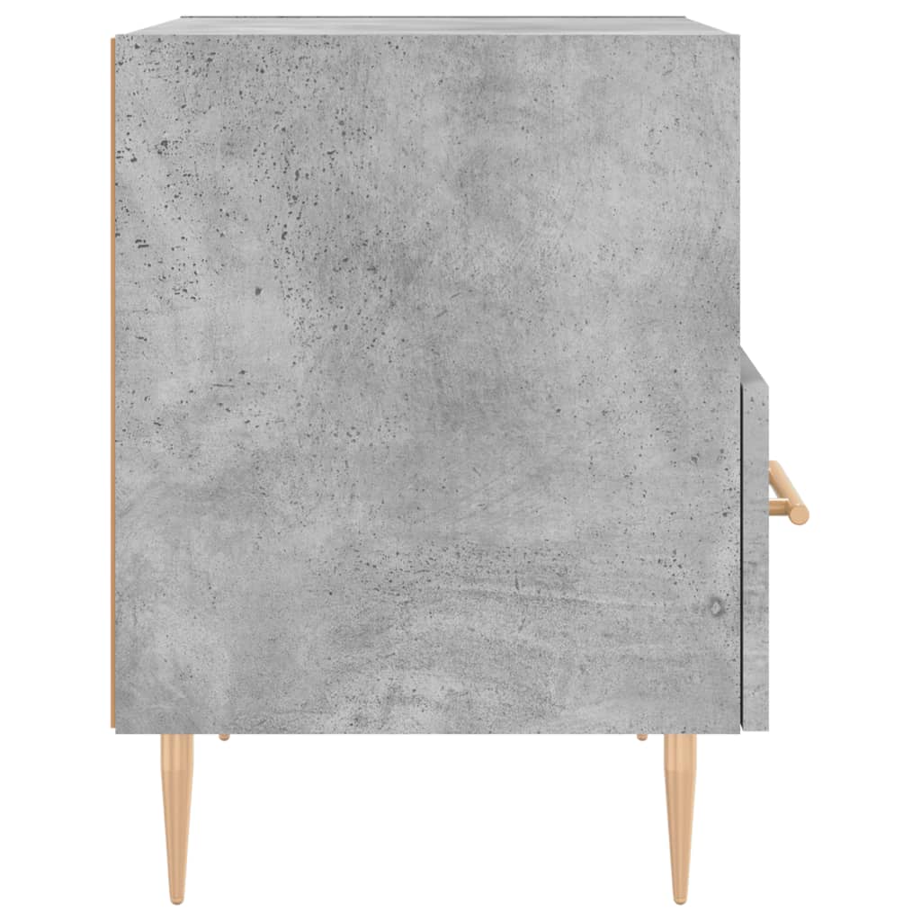 Sängbord 2 st betonggrå 40x35x47,5 cm konstruerat trä