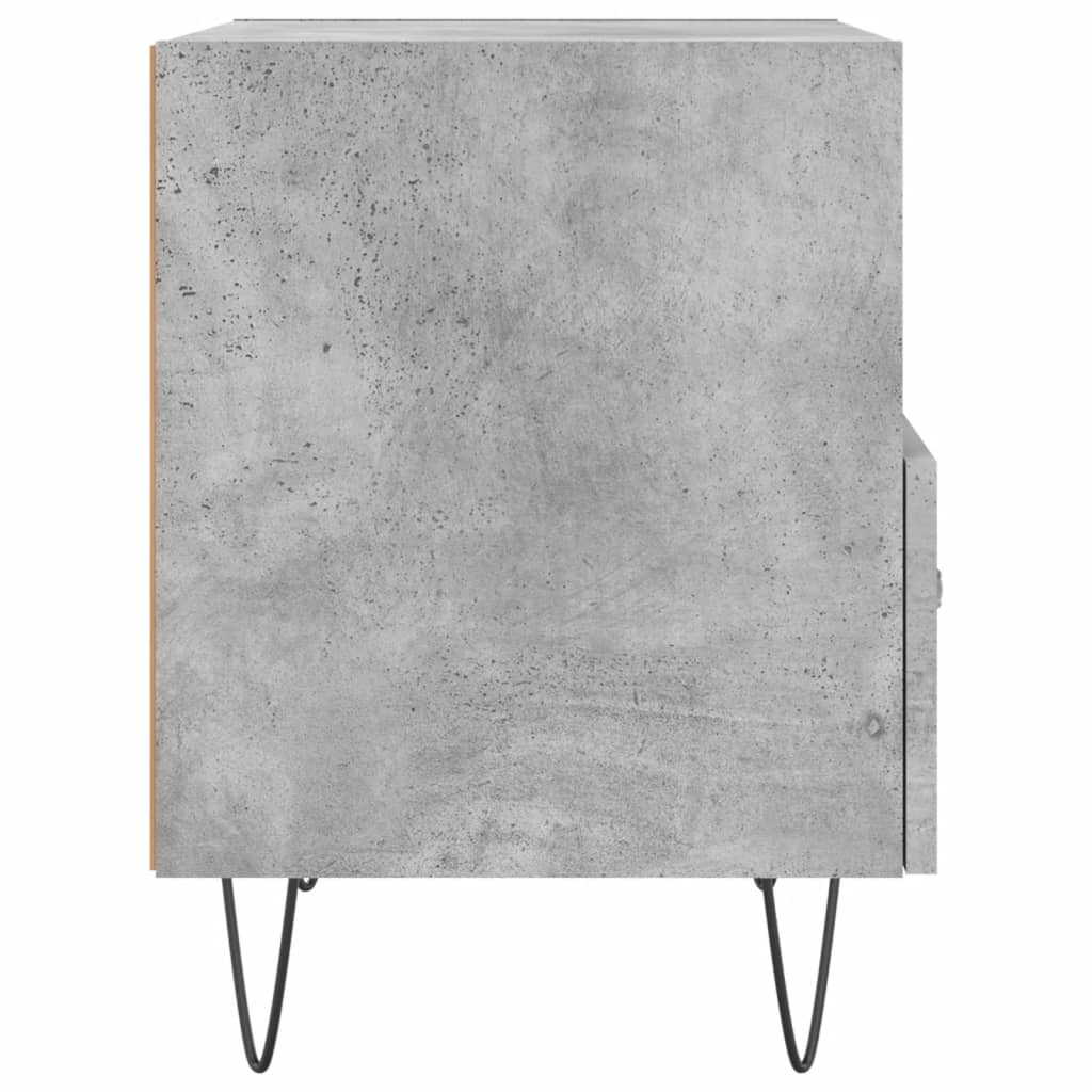Sängbord 2 st betonggrå 40x35x47,5 cm konstruerat trä