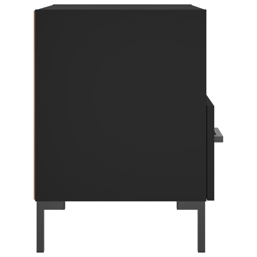 Sängbord 2 st svart 40x35x47,5 cm konstruerat trä