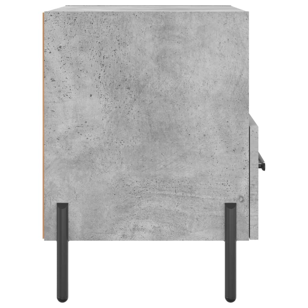 Sängbord 2 st betonggrå 40x35x47,5 cm konstruerat trä