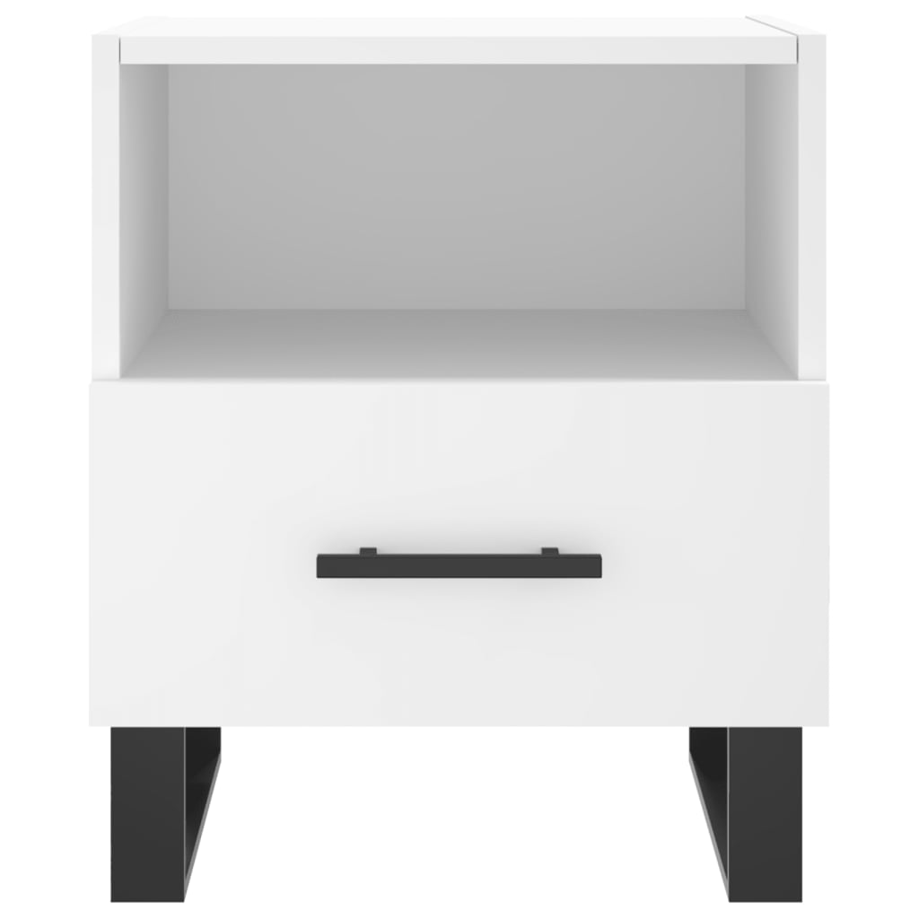 Sängbord 2 st vit 40x35x47,5 cm konstruerat trä
