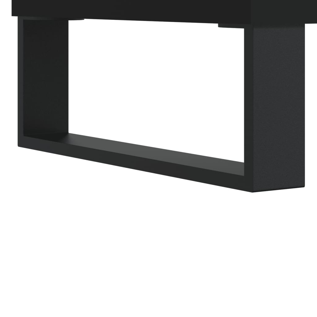Sängbord 2 st svart 40x35x47,5 cm konstruerat trä