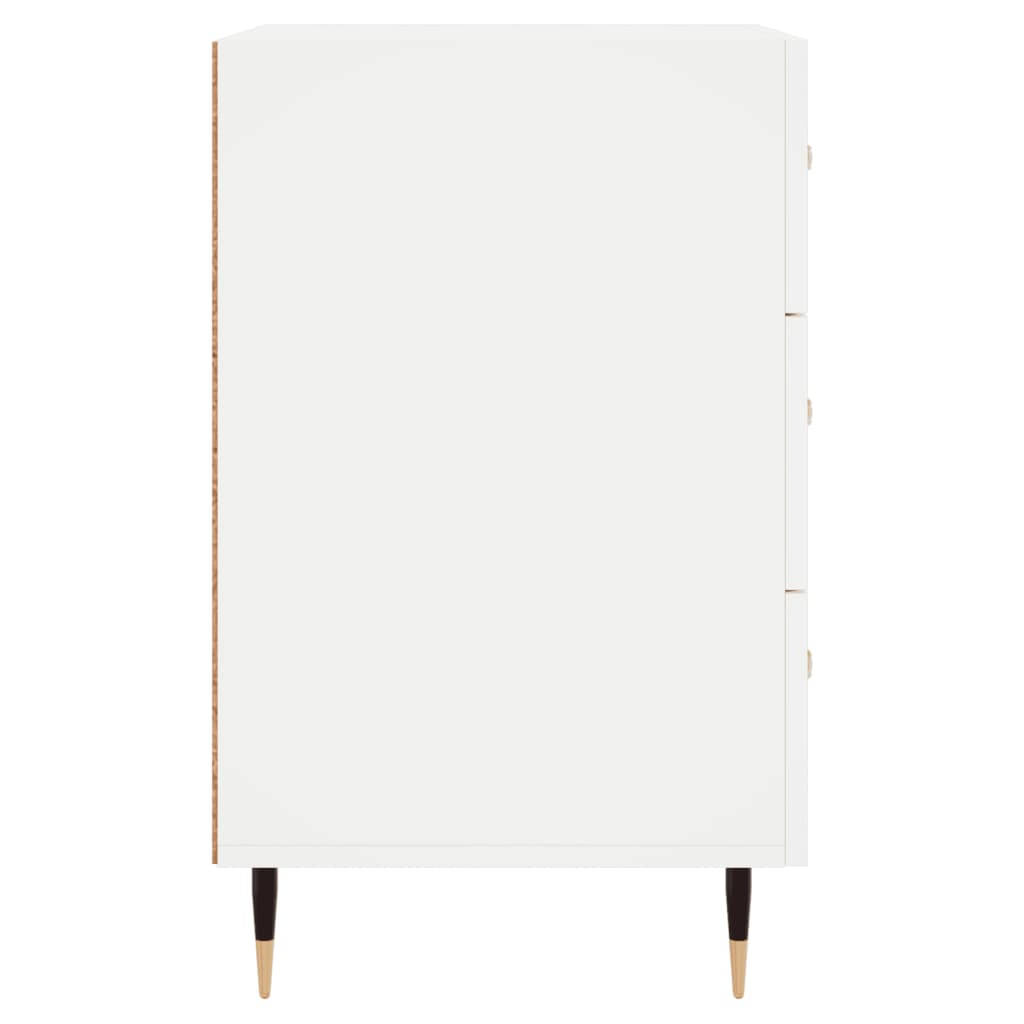 Sängbord Nattduksbord Vit 40x40x66 cm
