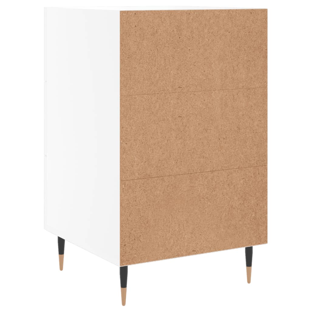 Sängbord Nattduksbord Vit 40x40x66 cm