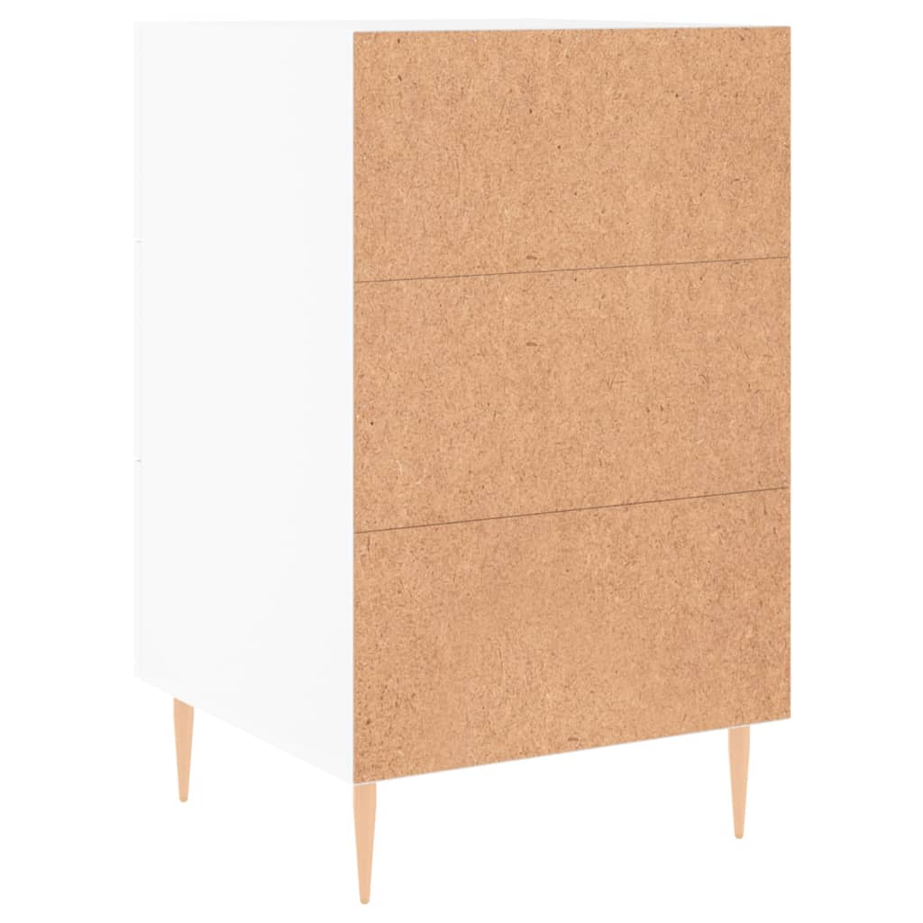 Sängbord Nattduksbord Vit 40x40x66 cm