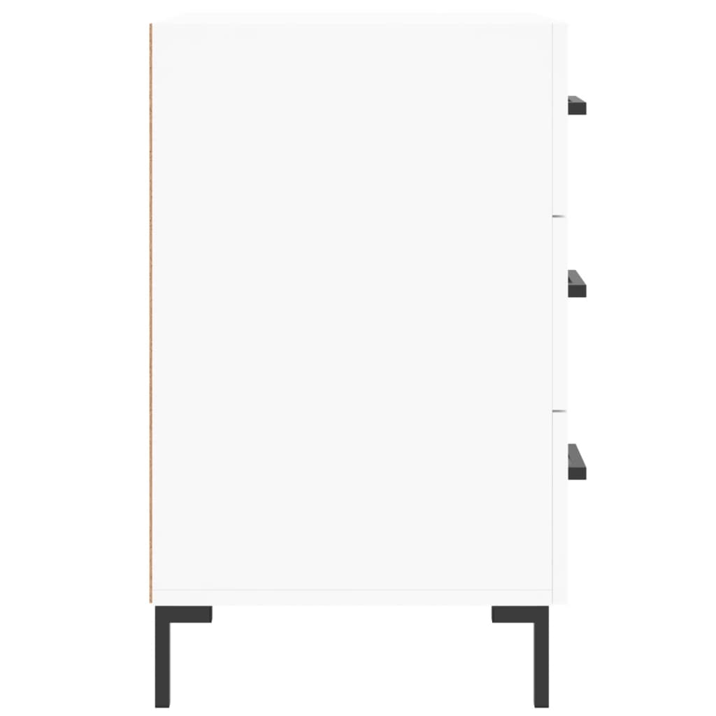Sängbord Nattduksbord Vit 40x40x66 cm