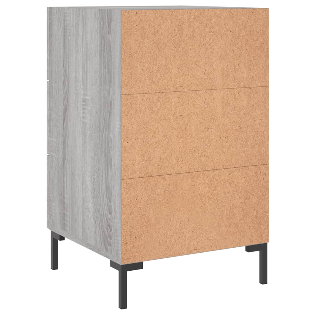Sängbord Nattduksbord Sonoma Grå Ek 40x40x66 cm