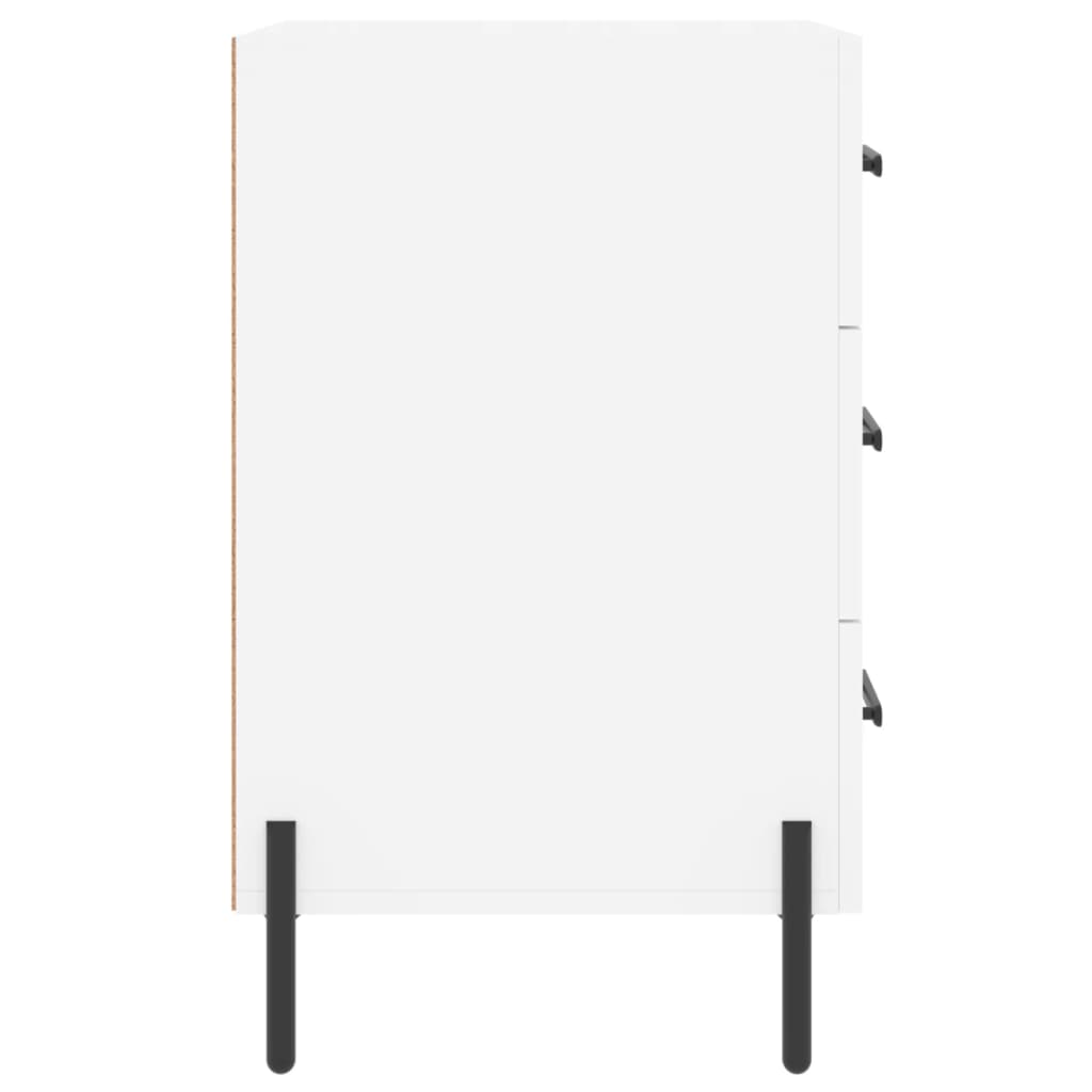 Sängbord Nattduksbord Vit 40x40x66 cm