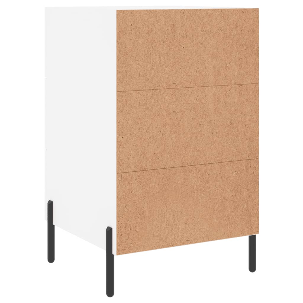 Sängbord Nattduksbord Vit 40x40x66 cm