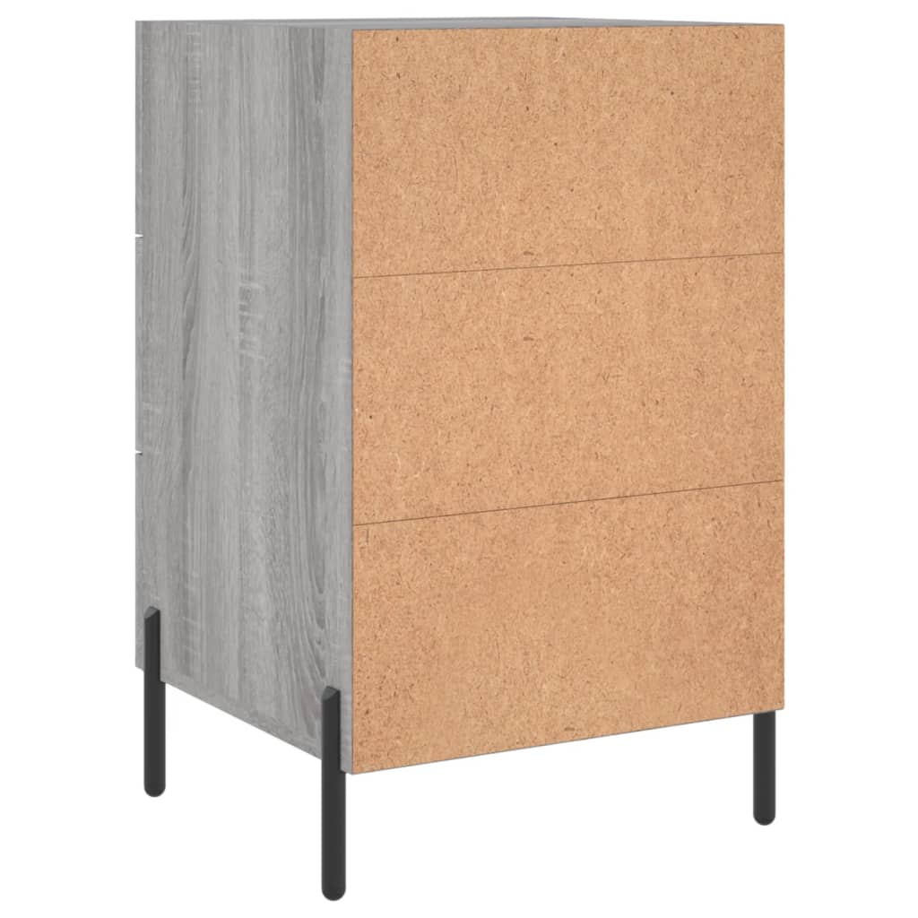 Sängbord Nattduksbord Sonoma Grå Ek 40x40x66 cm