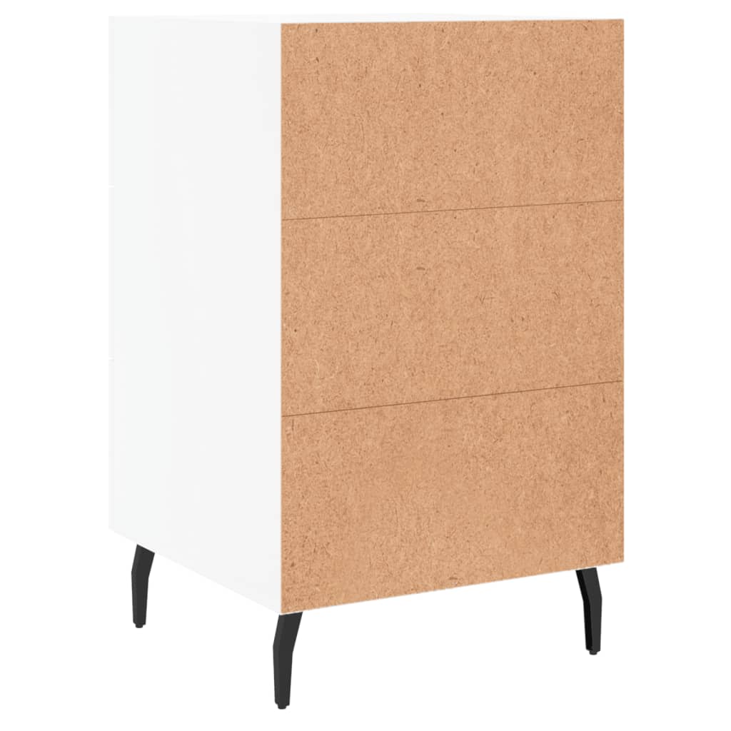 Sängbord Nattduksbord Vit 40x40x66 cm
