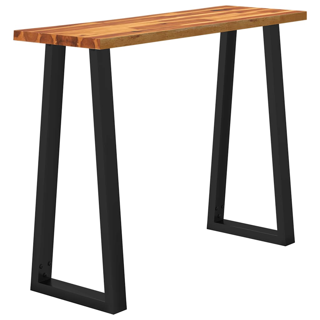 Avlastningsbord Konsolbord Trä med levande kant 110x35x80 cm massivt akaciaträ