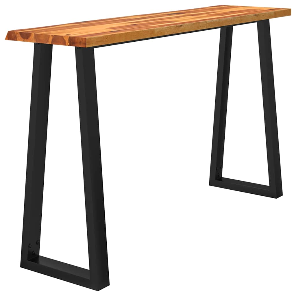 Avlastningsbord Konsollbord Trä med levande kant 140x40x80 cm massivt akaciaträ