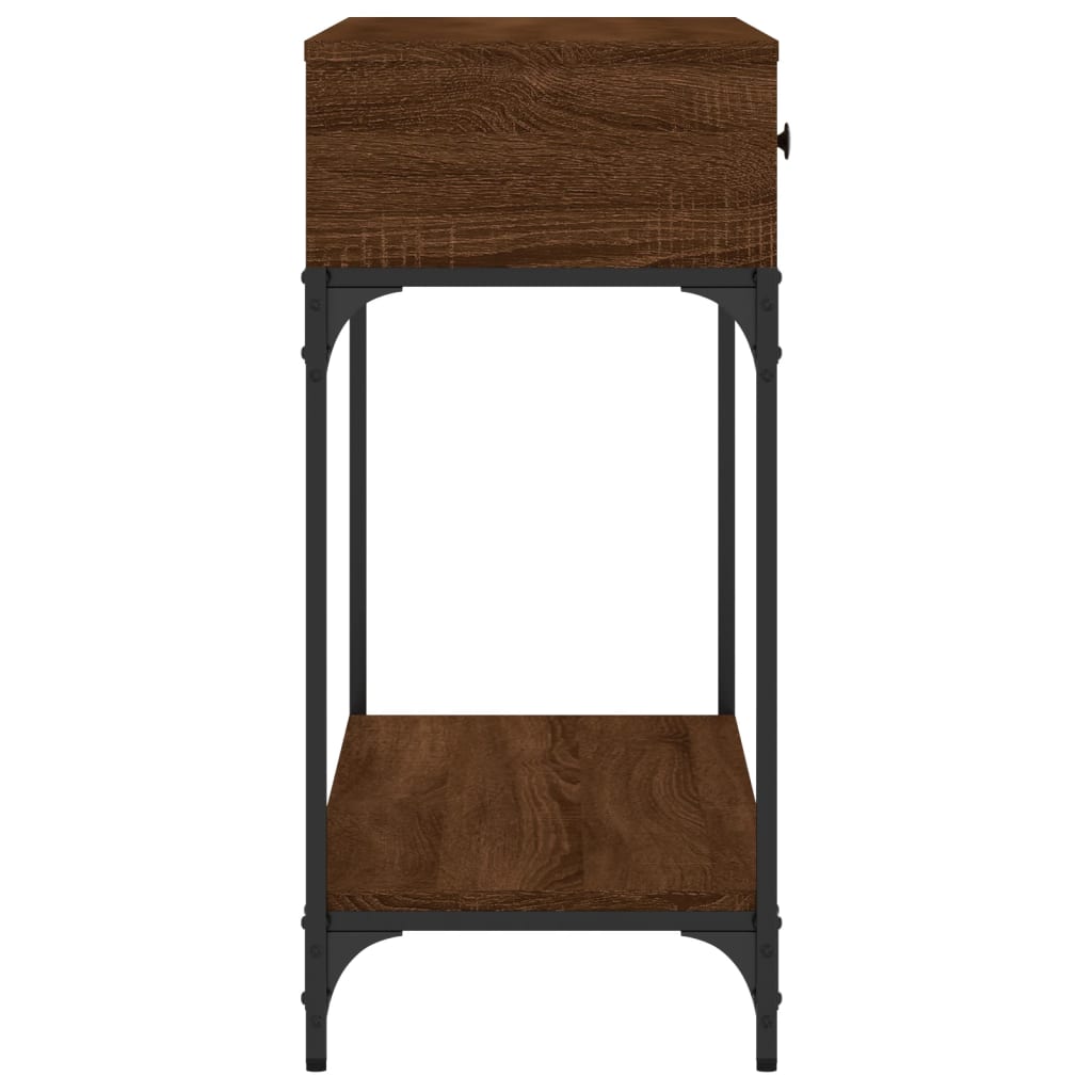 Avlastningsbord Konsollbord Brun Ek 100x34,5x75 cm