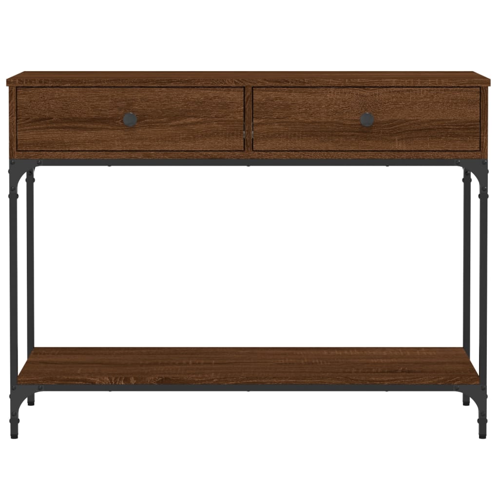 Avlastningsbord Konsollbord Brun Ek 100x34,5x75 cm