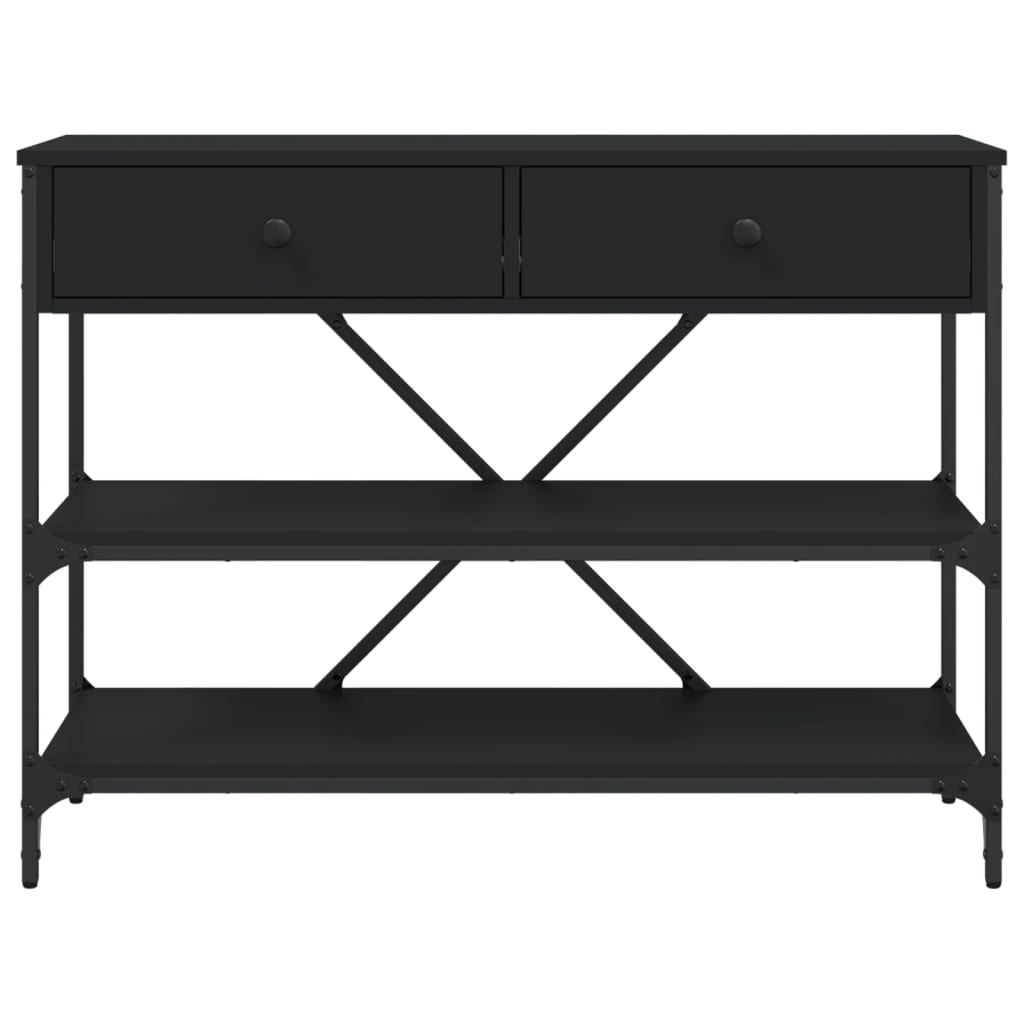 Avlastningsbord Konsollbord Svart med lådor och hyllor