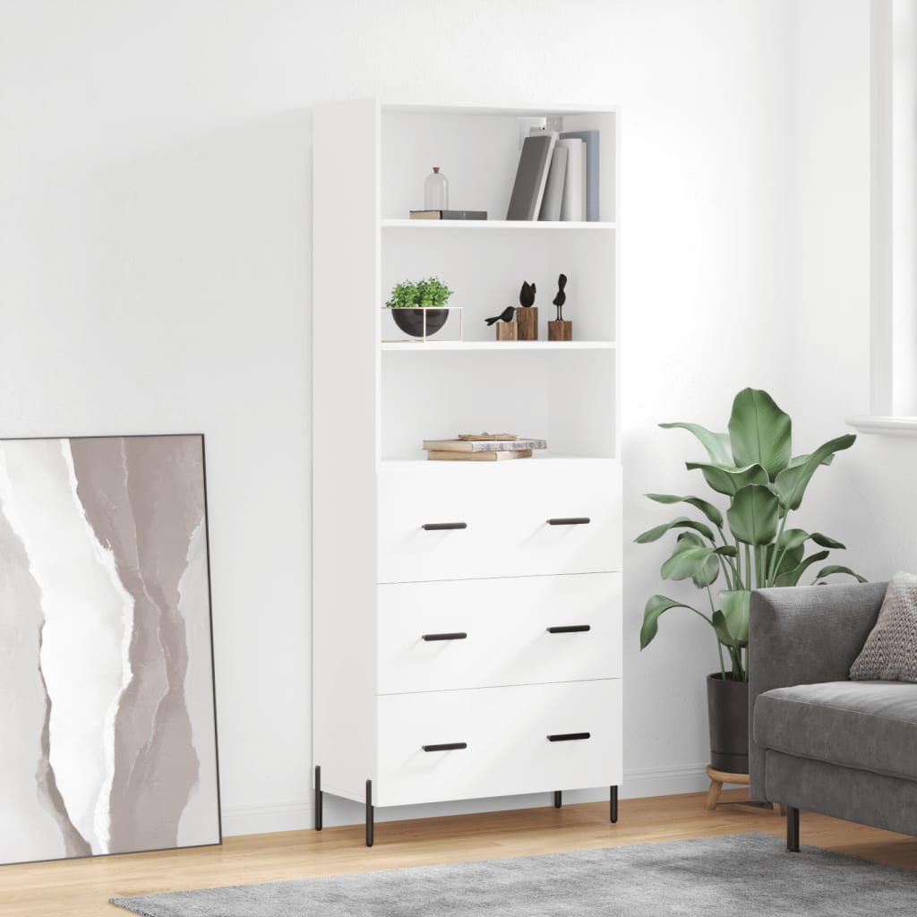 Skåp Vit 69,5x34x180 cm