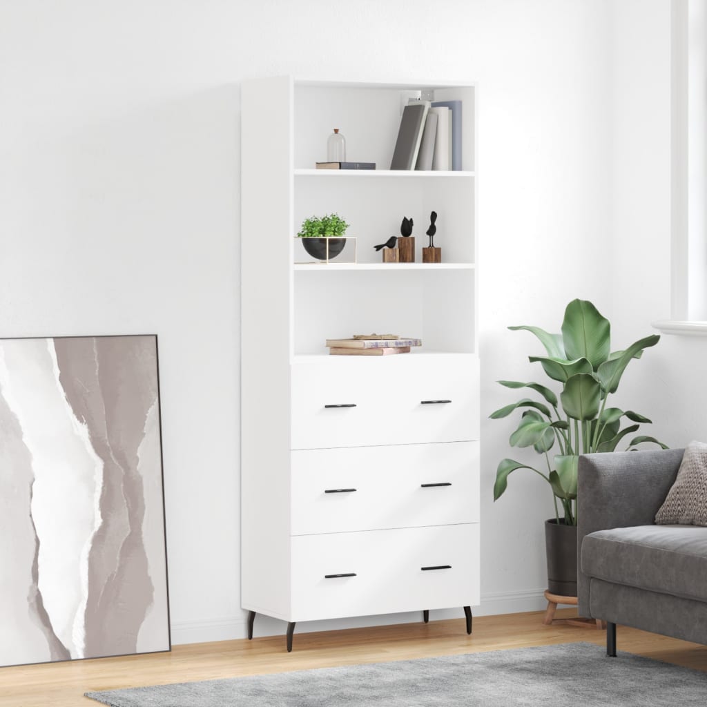 Skåp Vit 69,5x34x180 cm