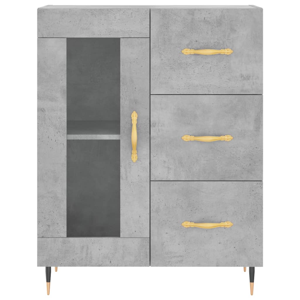 Skåp Betonggrå 69,5x34x180 cm