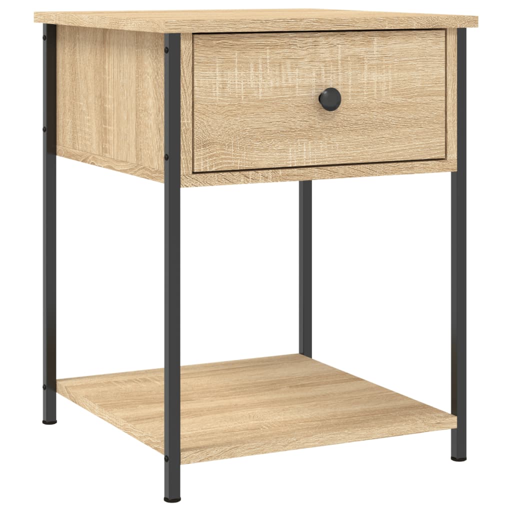 Sängbord 2 st sonoma-ek 44x45x58 cm konstruerat trä