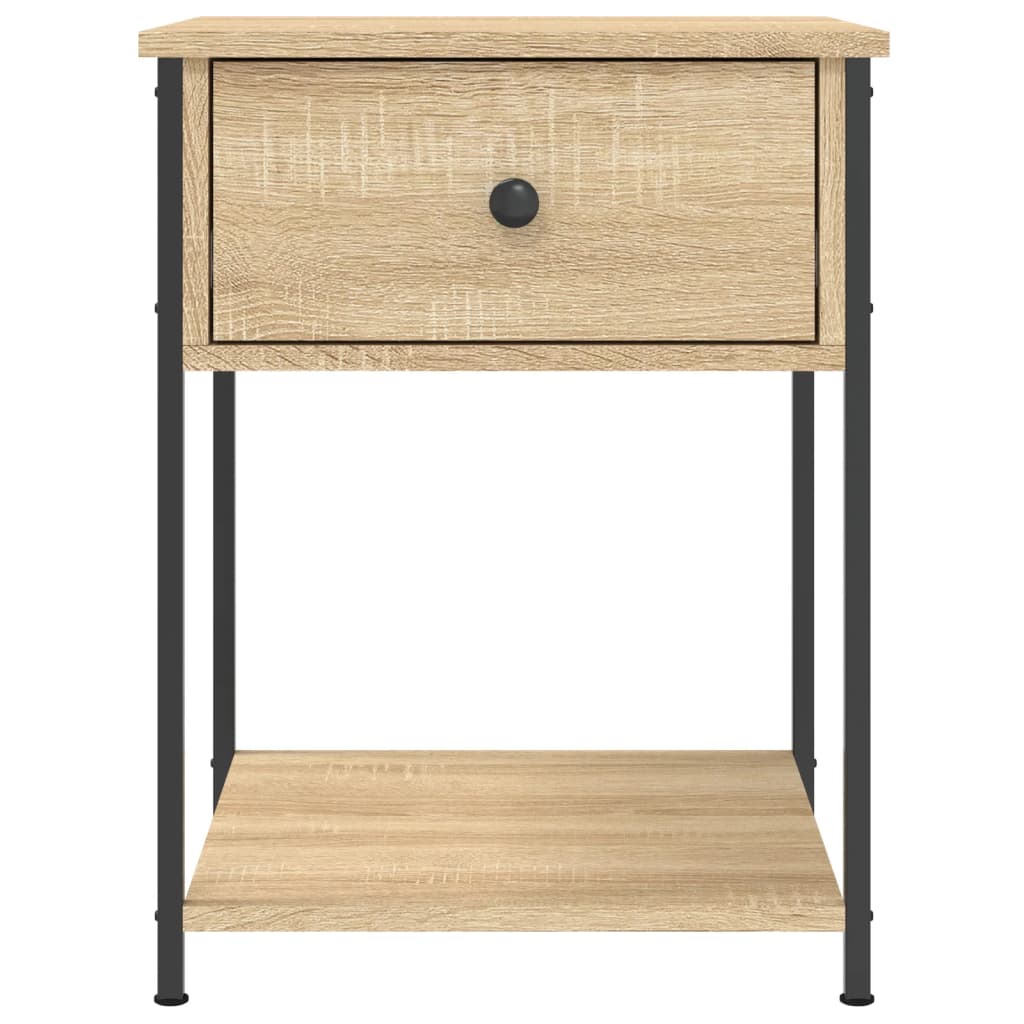 Sängbord 2 st sonoma-ek 44x45x58 cm konstruerat trä