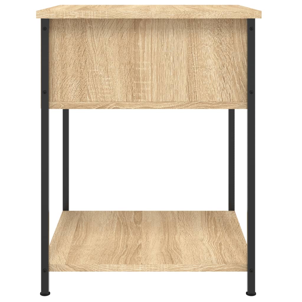Sängbord 2 st sonoma-ek 44x45x58 cm konstruerat trä