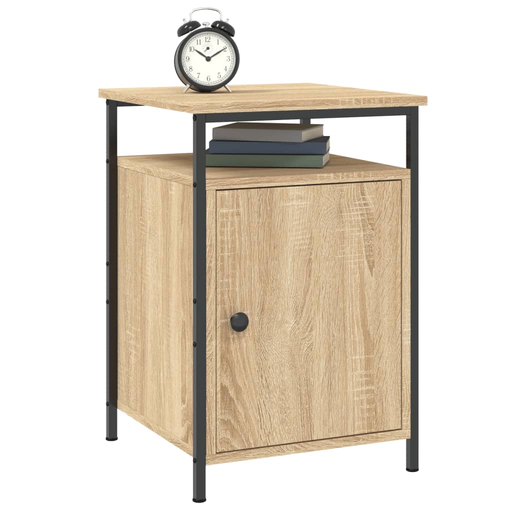 Sängbord 2 st sonoma-ek 40x42x60 cm konstruerat trä