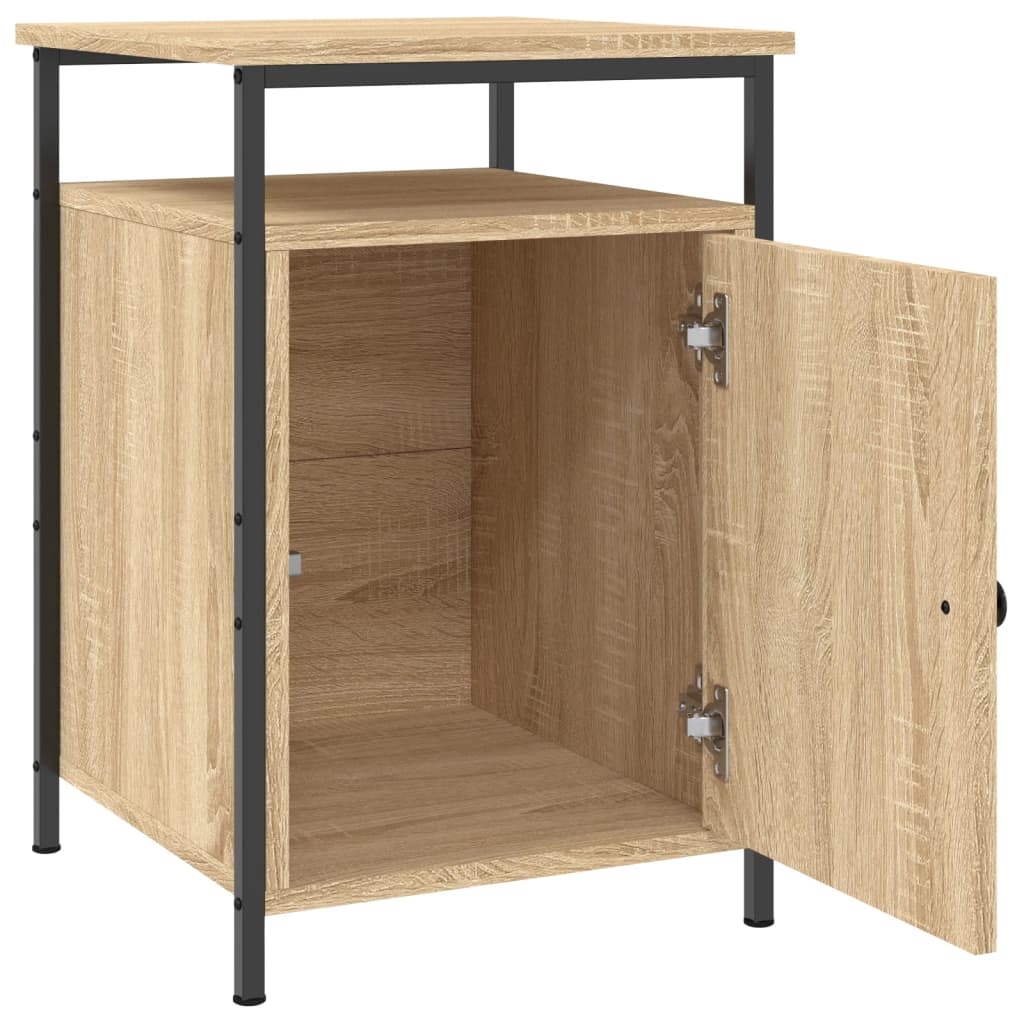 Sängbord 2 st sonoma-ek 40x42x60 cm konstruerat trä