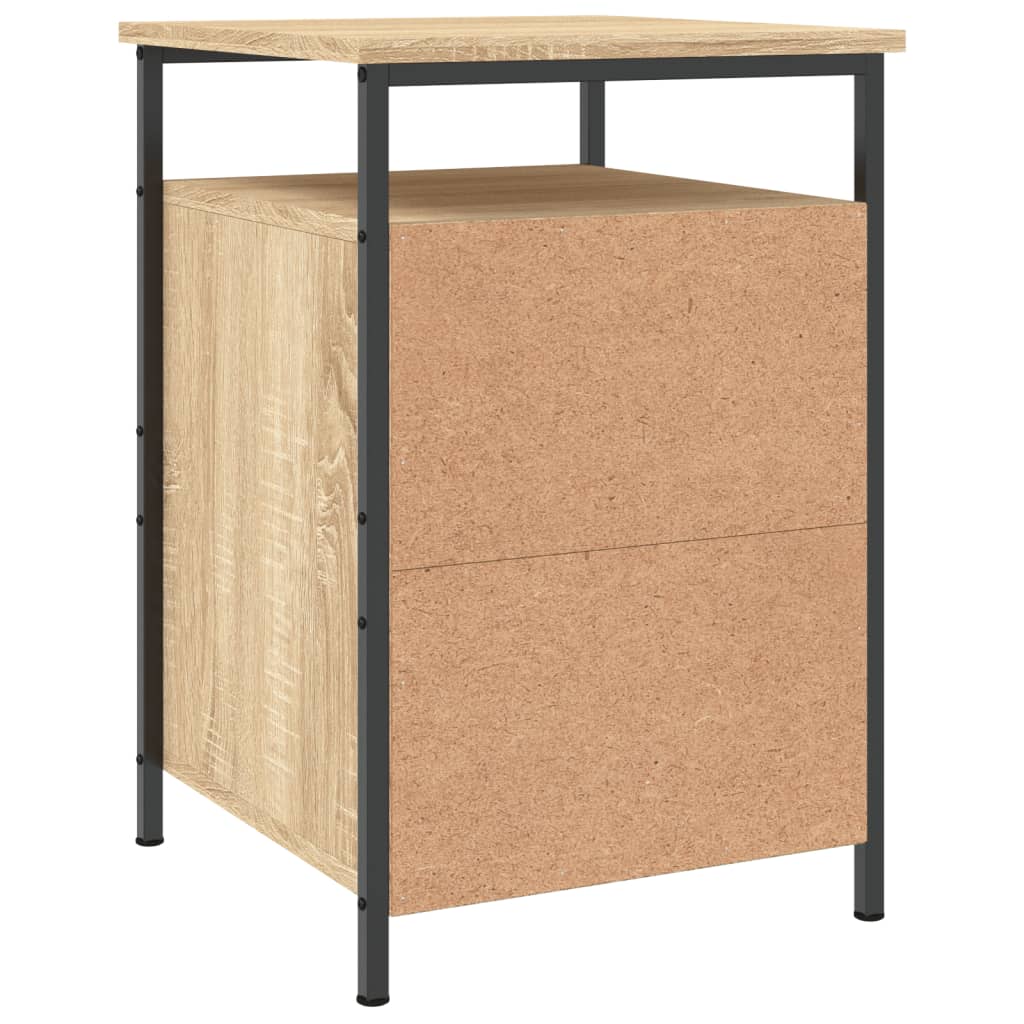 Sängbord 2 st sonoma-ek 40x42x60 cm konstruerat trä