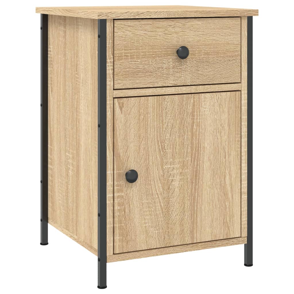 Sängbord 2 st sonoma-ek 40x42x60 cm konstruerat trä