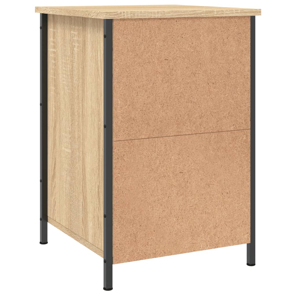 Sängbord 2 st sonoma-ek 40x42x60 cm konstruerat trä