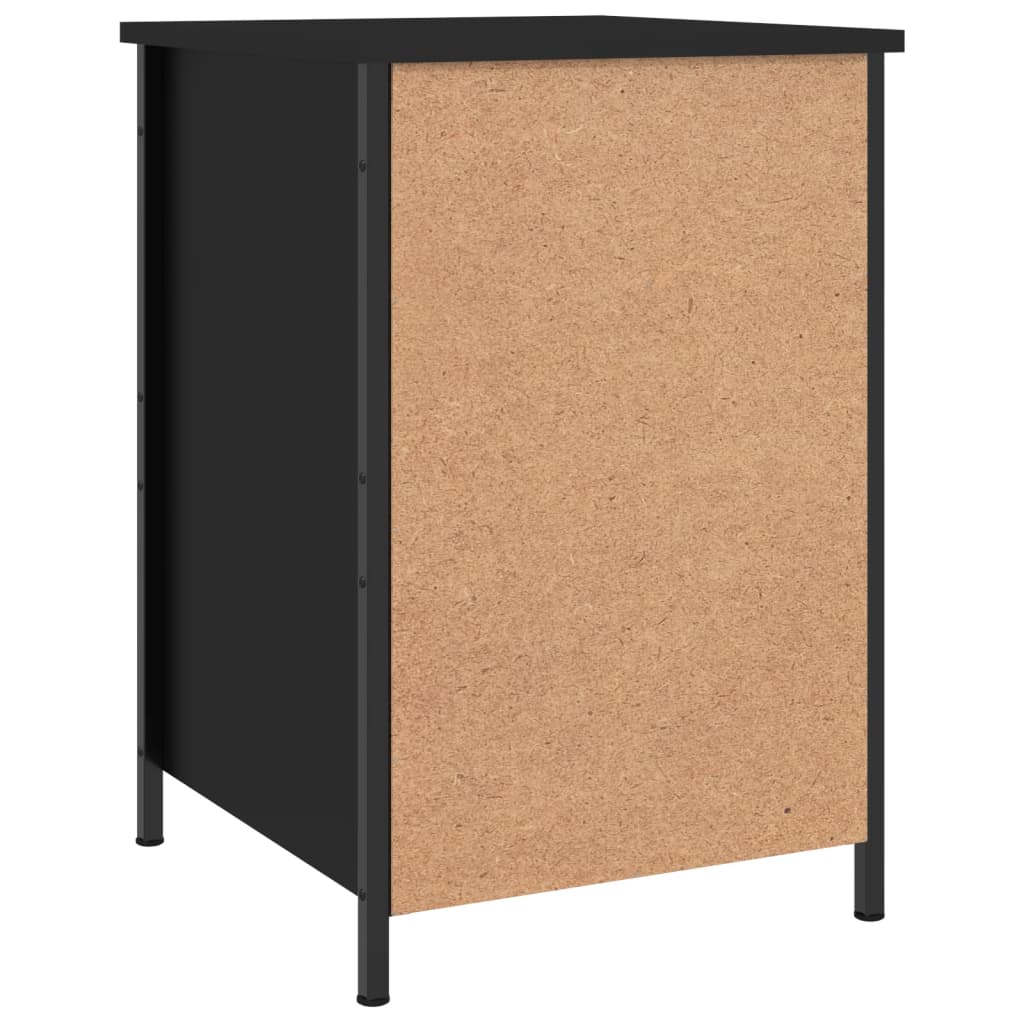 Sängbord 2 st svart 40x42x60 cm konstruerat trä