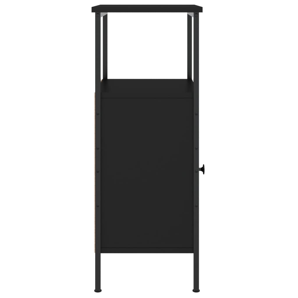 Sängbord 2 st svart 41x31x80 cm konstruerat trä