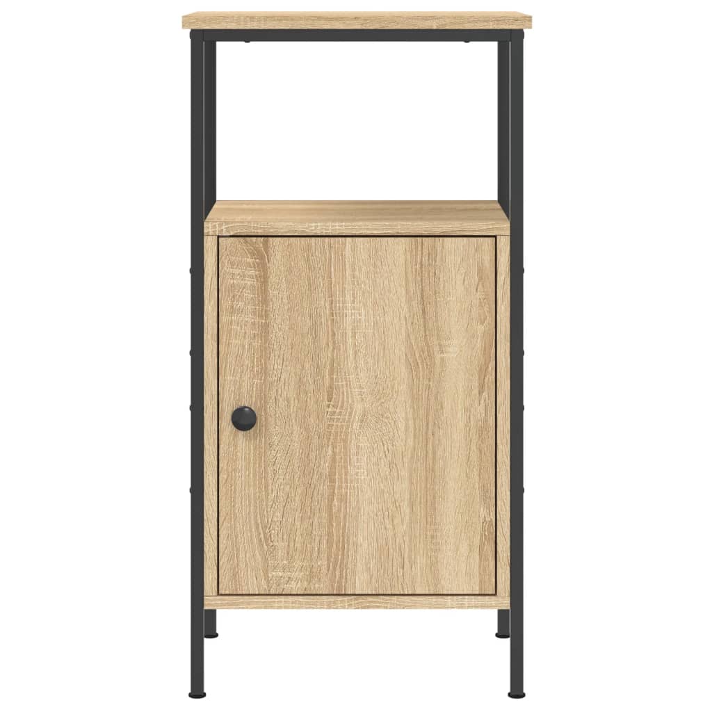 Sängbord 2 st sonoma-ek 41x31x80 cm konstruerat trä