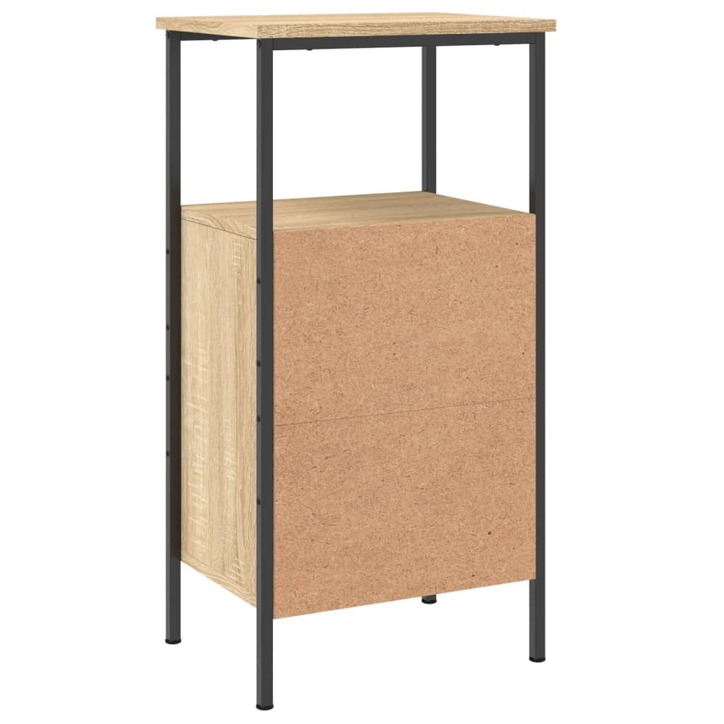 Sängbord 2 st sonoma-ek 41x31x80 cm konstruerat trä
