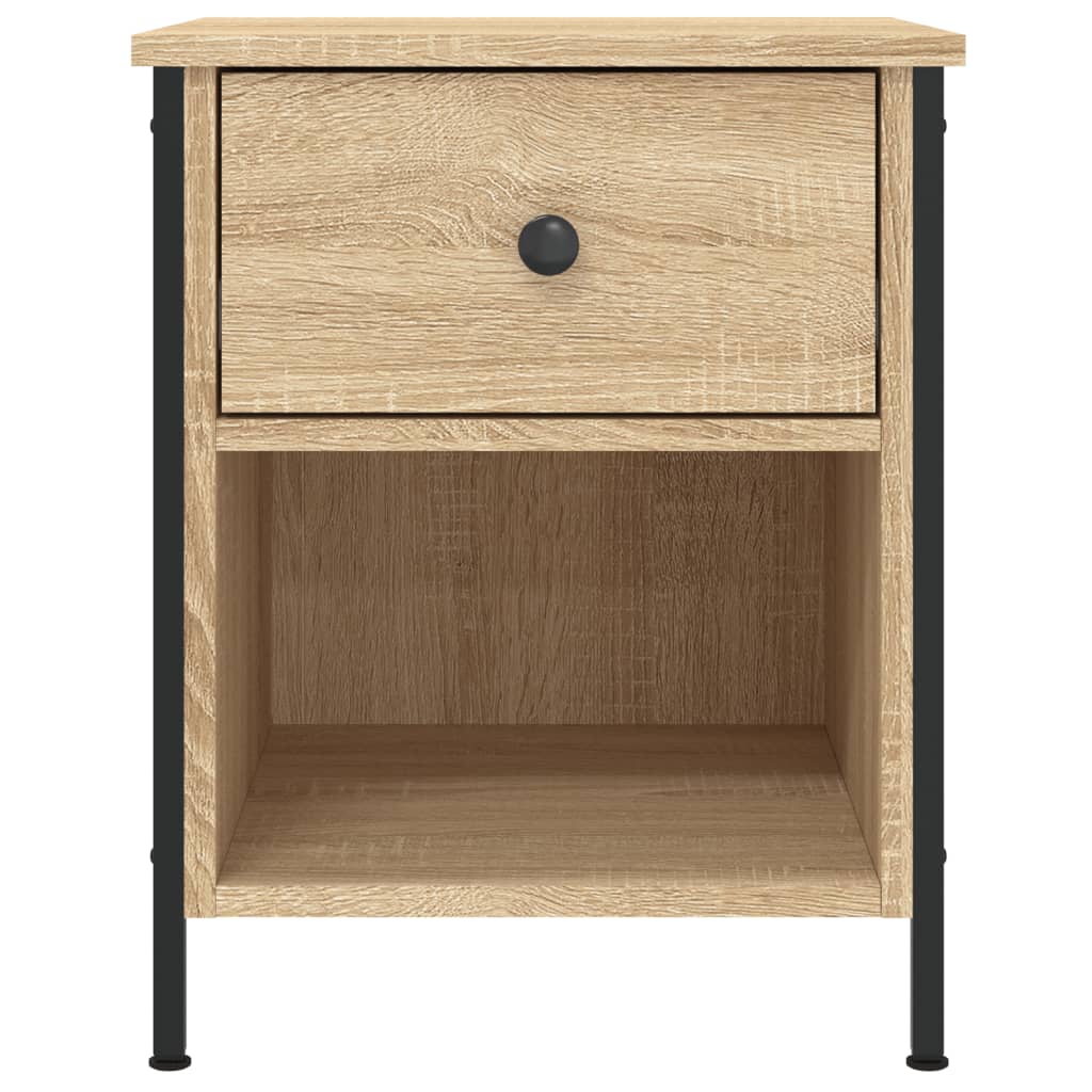 Sängbord 2 st sonoma-ek 40x42x50 cm konstruerat trä