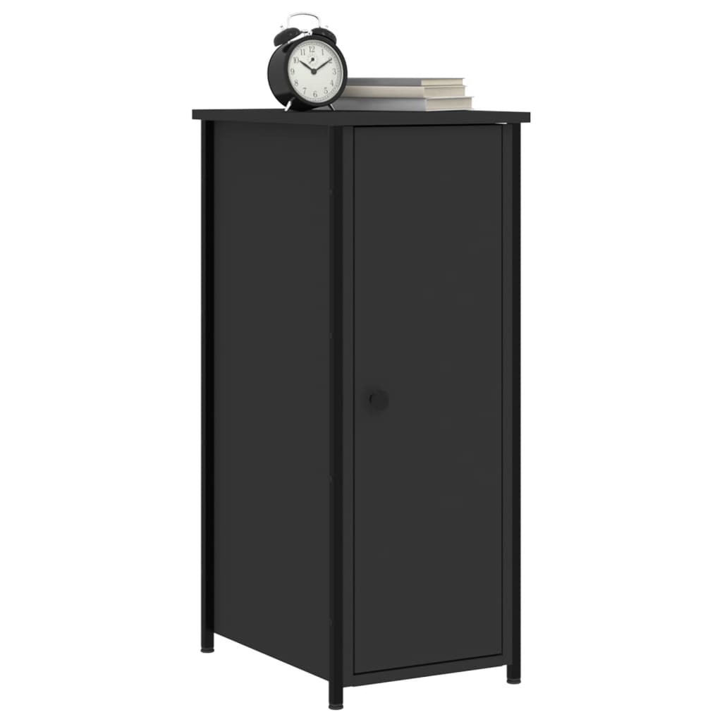 Sängbord 2 st svart 32x42x80 cm konstruerat trä