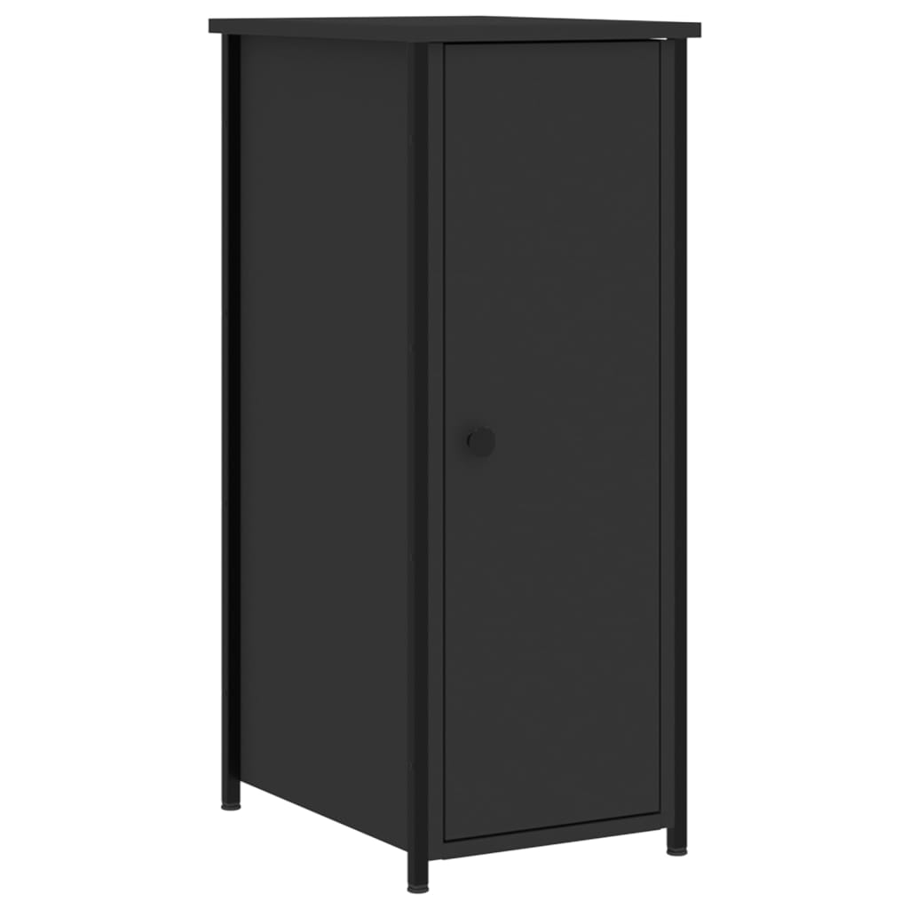 Sängbord 2 st svart 32x42x80 cm konstruerat trä