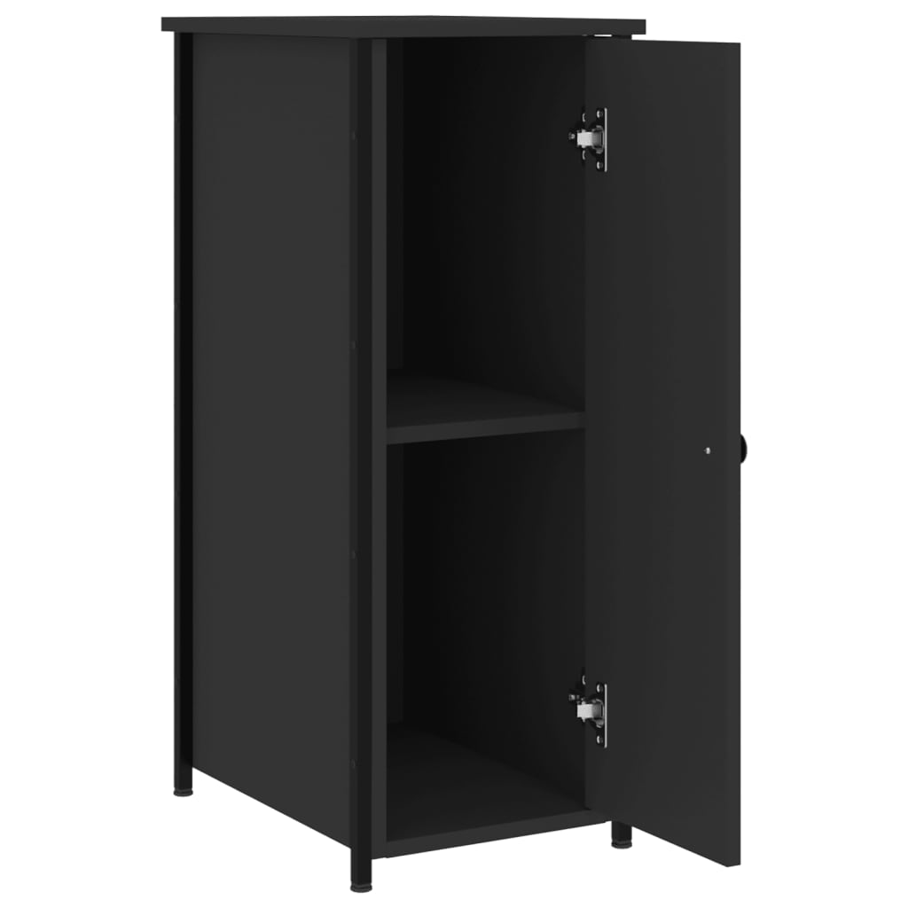 Sängbord 2 st svart 32x42x80 cm konstruerat trä