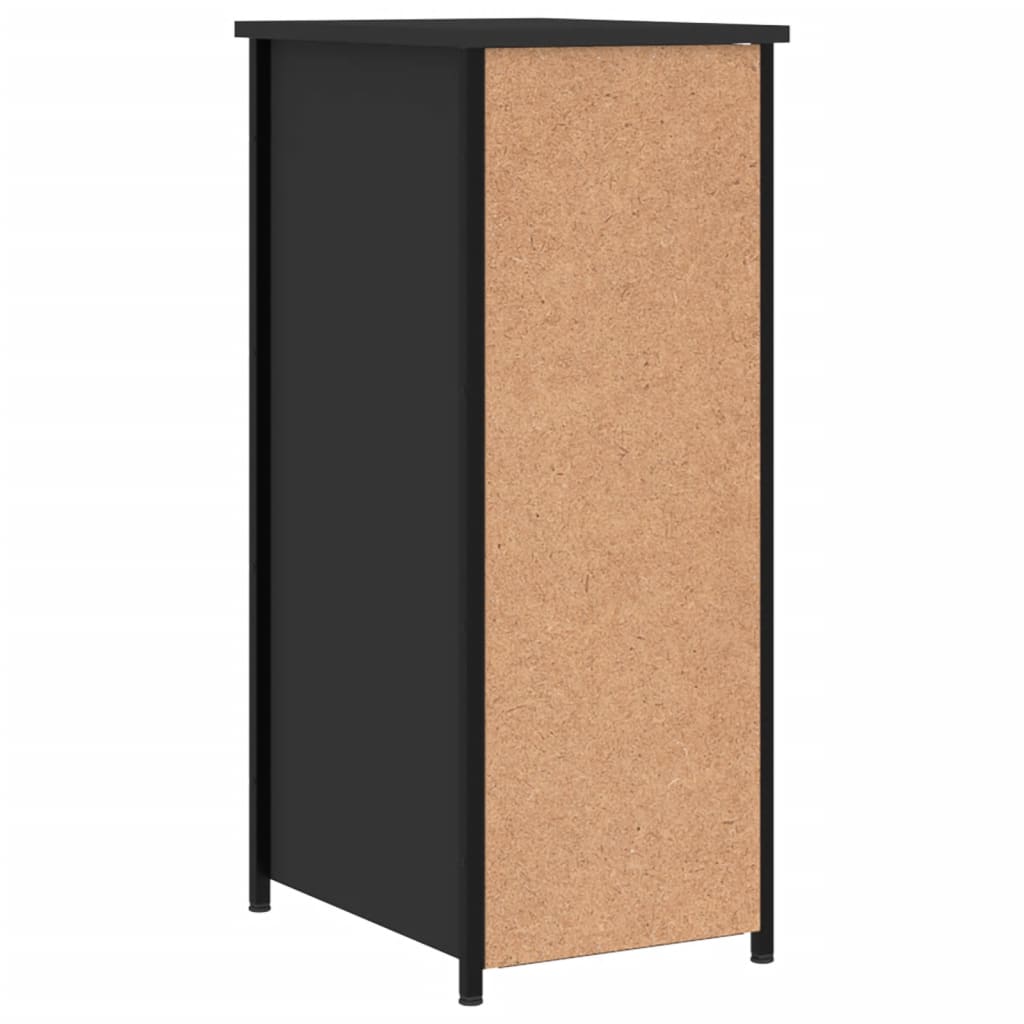 Sängbord 2 st svart 32x42x80 cm konstruerat trä