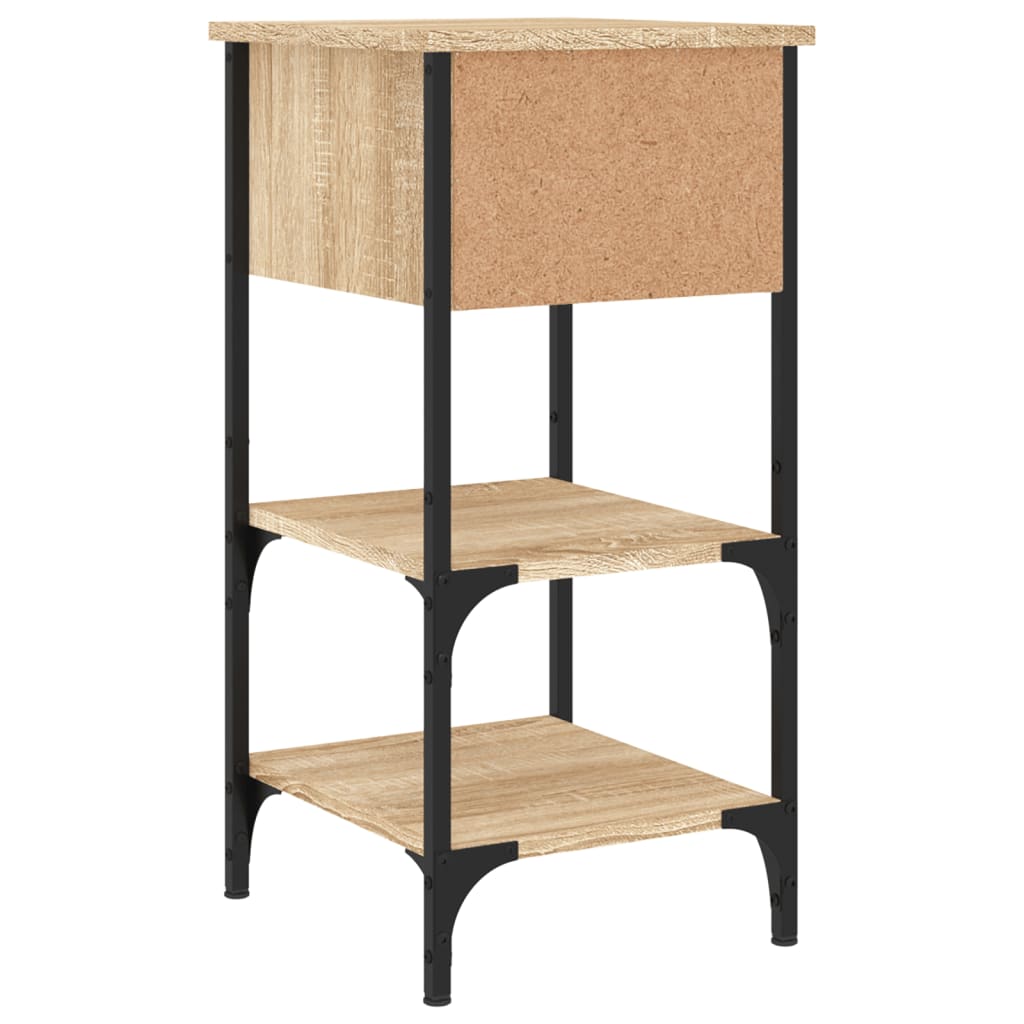 Sängbord 2 st sonoma-ek 34x36x70 cm konstruerat trä