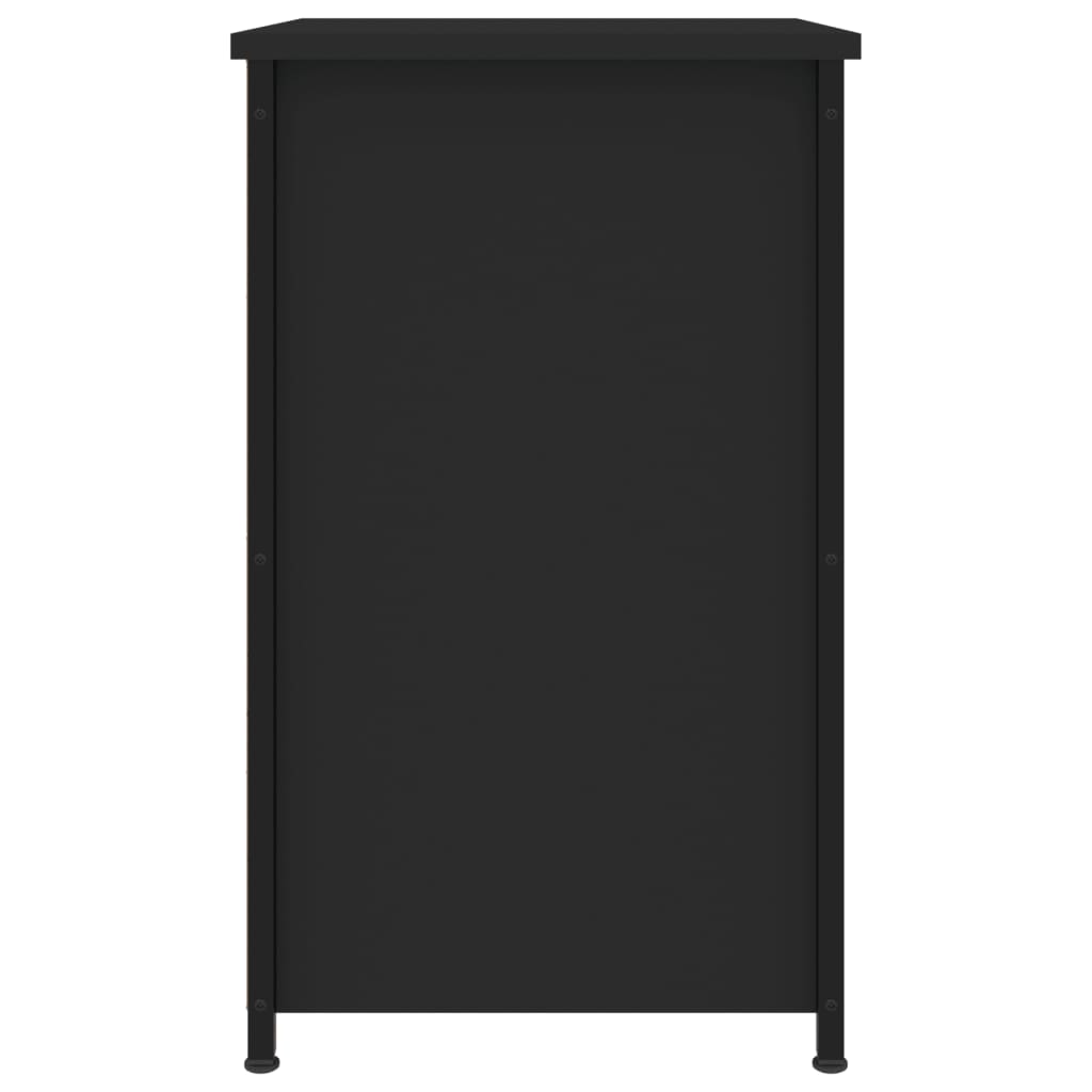 Sängbord 2 st svart 40x36x60 cm konstruerat trä