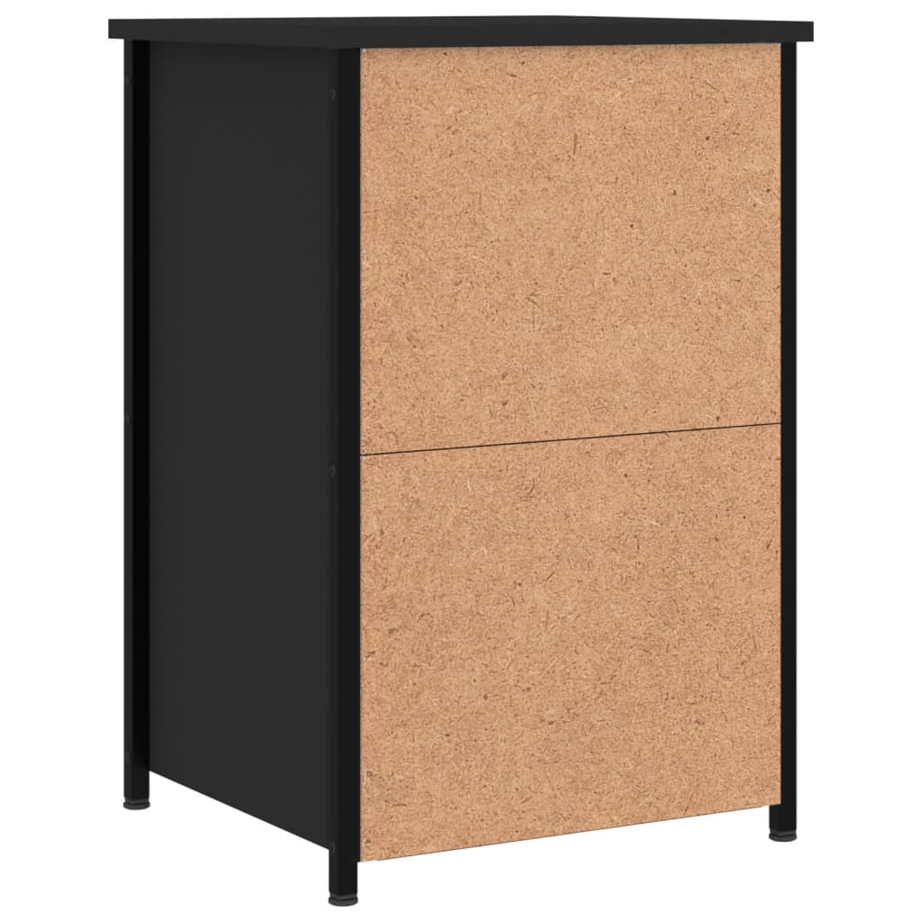Sängbord 2 st svart 40x36x60 cm konstruerat trä