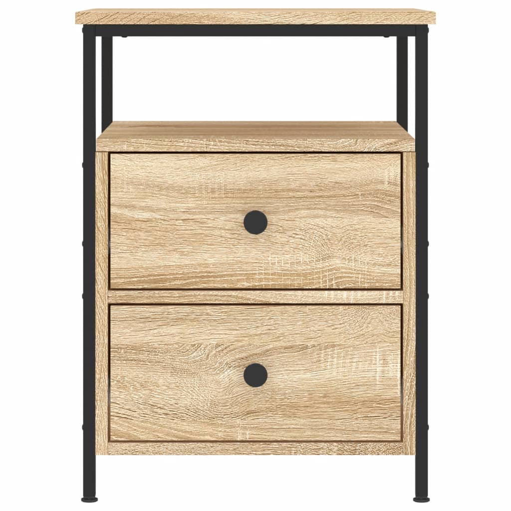 Sängbord 2 st sonoma-ek 44x45x60 cm konstruerat trä