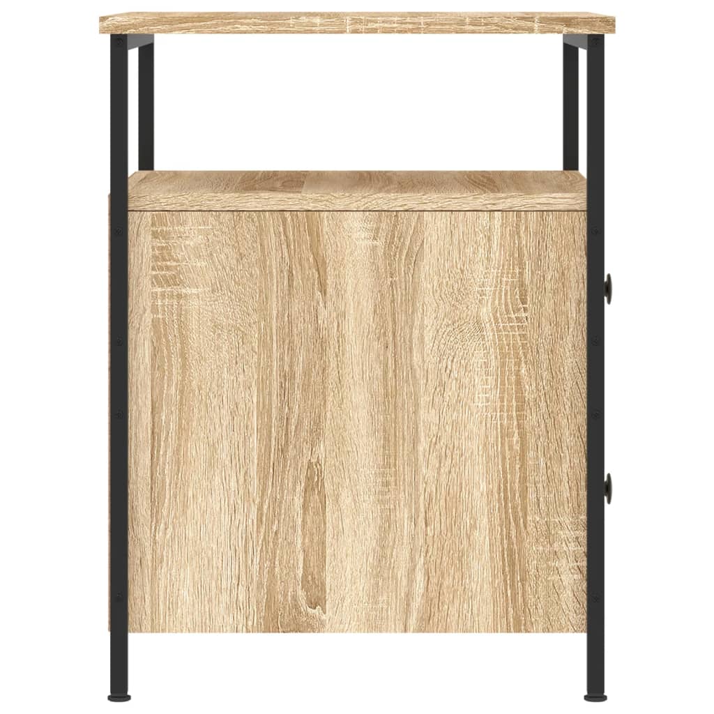 Sängbord 2 st sonoma-ek 44x45x60 cm konstruerat trä