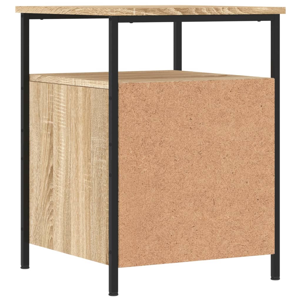 Sängbord 2 st sonoma-ek 44x45x60 cm konstruerat trä