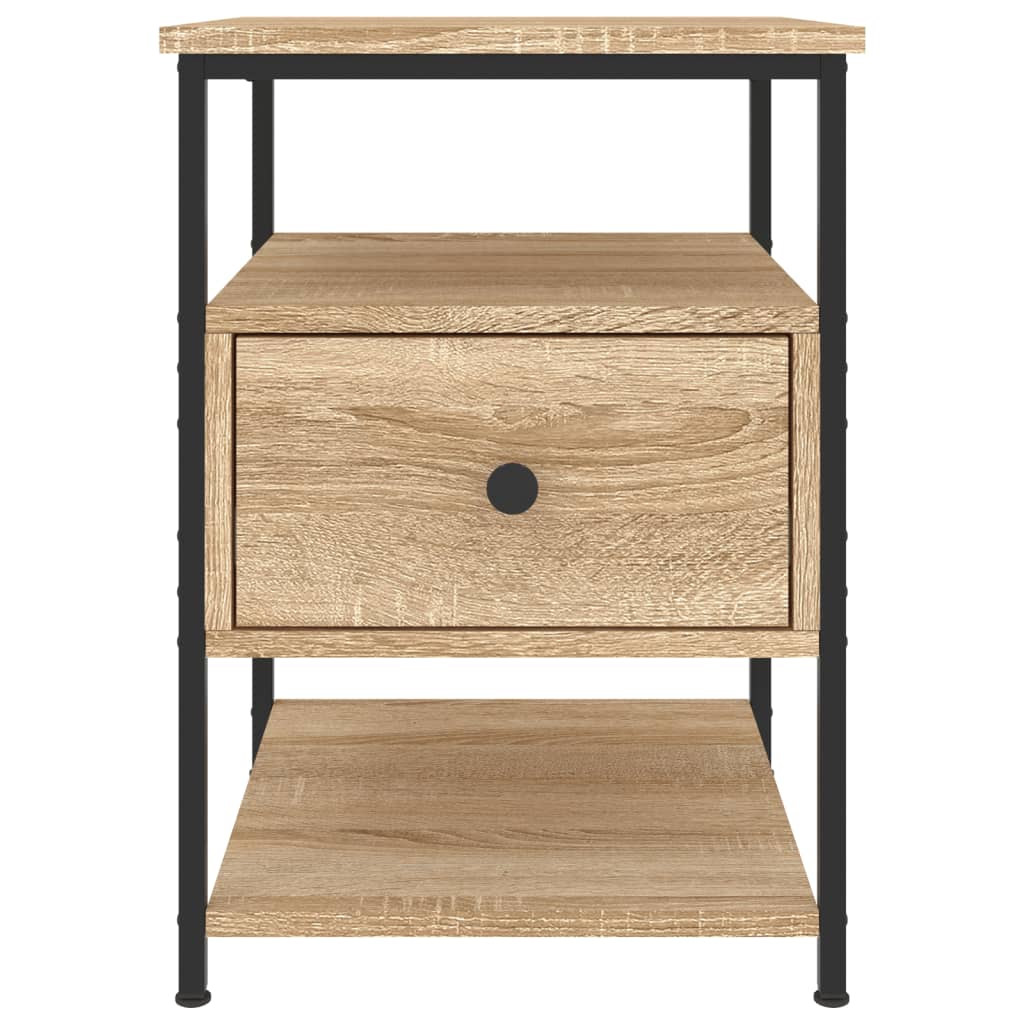 Sängbord 2 st sonoma-ek 40x42x56 cm konstruerat trä