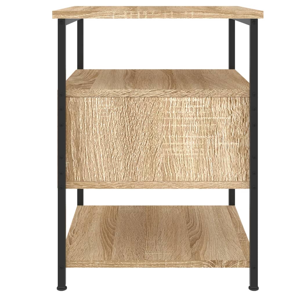 Sängbord 2 st sonoma-ek 40x42x56 cm konstruerat trä