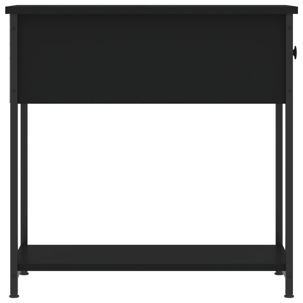 Sängbord 2 st svart 30x60x60 cm konstruerat trä