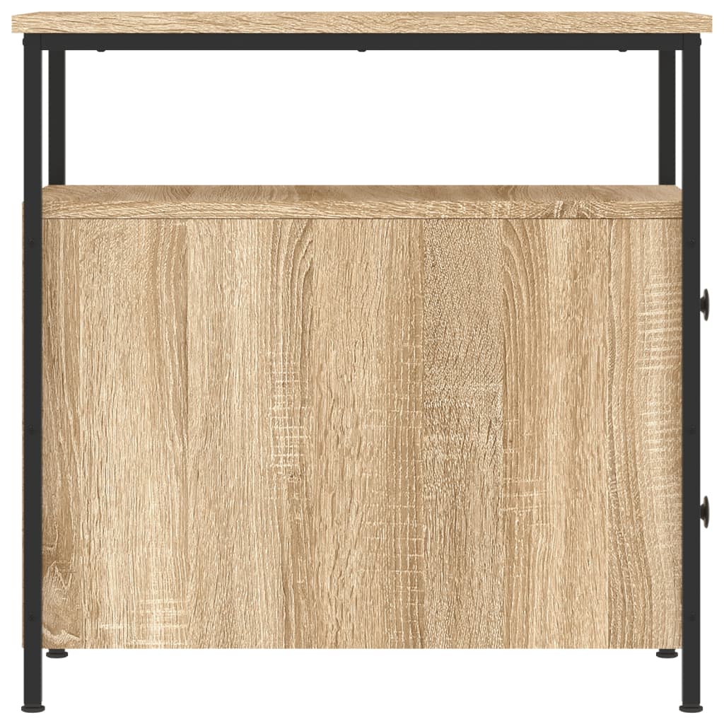 Sängbord 2 st sonoma-ek 30x60x60 cm konstruerat trä